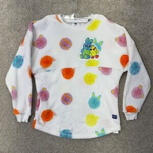 Disney Spirit Jersey Pullover Unisex Small White Toy Story Ducky Bunny Fleece
